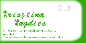 krisztina magdics business card